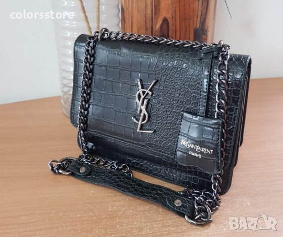 Черна чанта YSL код SG32, снимка 3 - Чанти - 37646708