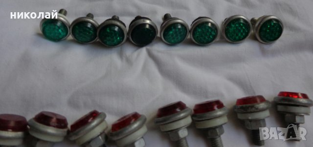 Ретро светлоотразители Български за закрепване на рег. номер на автомобили и мотоциклети чисто нови., снимка 3 - Аксесоари и консумативи - 44435960