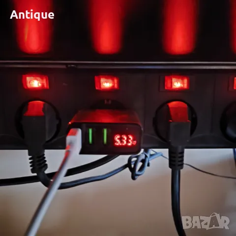 USAMS зарядно с 3 USB порта и LED индикация, 220V, снимка 7 - Оригинални зарядни - 48999731