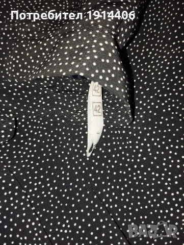 Черна пола плисе на точки , размер 42, талия 49 см., дължина 76 см., снимка 4 - Поли - 51870648