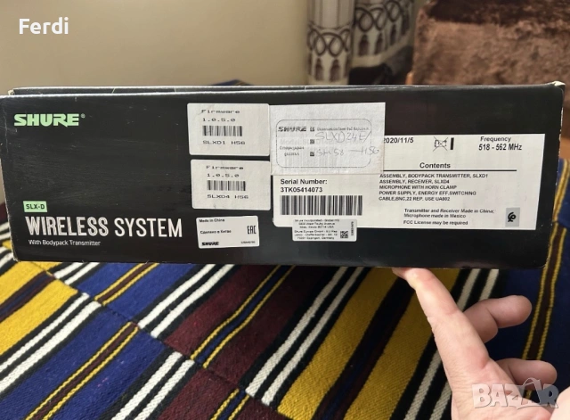 Shure SLXD24  SM58, снимка 6 - Микрофони - 53090065