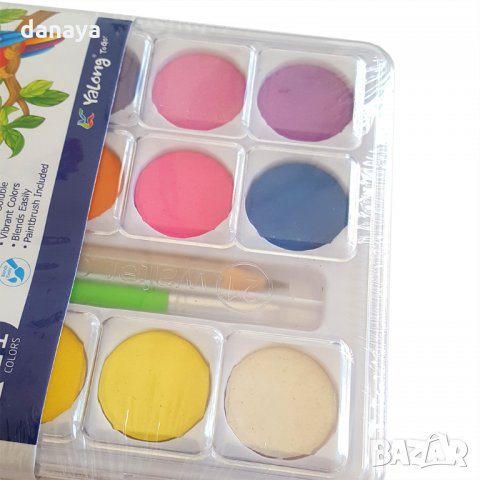 2375 Водни бои за рисуване с четка и графитен молив, 21 цвята, снимка 3 - Ученически пособия, канцеларски материали - 33993513