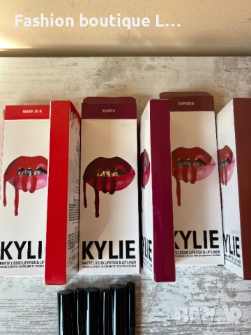 Нови матови комплекти червило + молив на марката KYLIE цветовете са червен , телесен и тъмно лилав ❤, снимка 3 - Декоративна козметика - 52119877