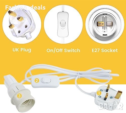 Нов комплект 2 броя адаптери за лампи E27 Държач за крушка осветление, снимка 2 - Други - 42444705