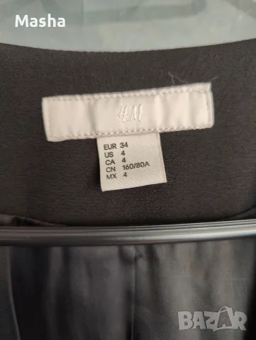 Елегантeн дълъг елек тип сако H&M (Размер 34 / XS) – Като нов!, снимка 3 - Сака - 55967555