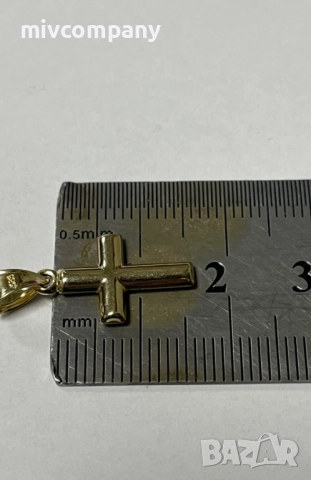 Златен кръст 0.56гр., снимка 3 - Колиета, медальони, синджири - 52651680