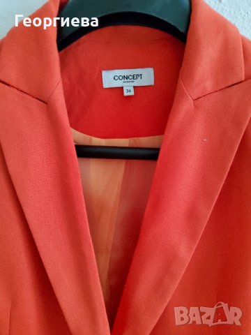 Класическо сако в цвят мандарина, снимка 1 - Сака - 37825940