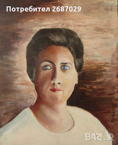 Картина портрет Жена маслени бои подписана, снимка 12 - Картини - 31100911