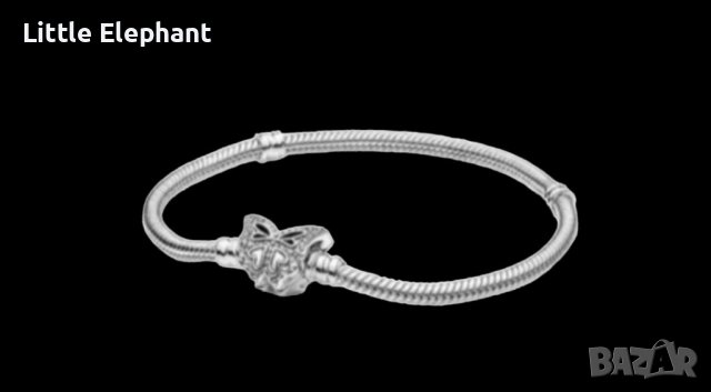 Сребърна гривна Пандора,"Summer vibes"пеперуда"Проблясък",18 см/нова