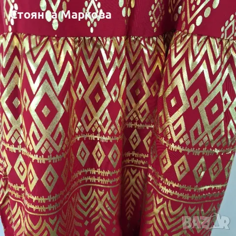 Разкошна рокля в тъмночервено, снимка 4 - Рокли - 49999746