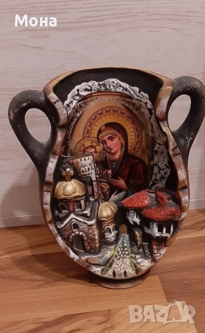 Сувенир от керамика! Свещник , снимка 2 - Икони - 54345890