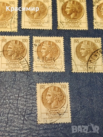 Винтидж ПОЩЕНСКИ марки Италия , снимка 9 - Филателия - 53115333