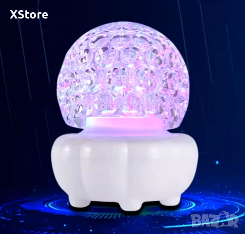 Коледна кристална въртяща се топка LED светлина, снимка 6 - Декорация за дома - 52441088