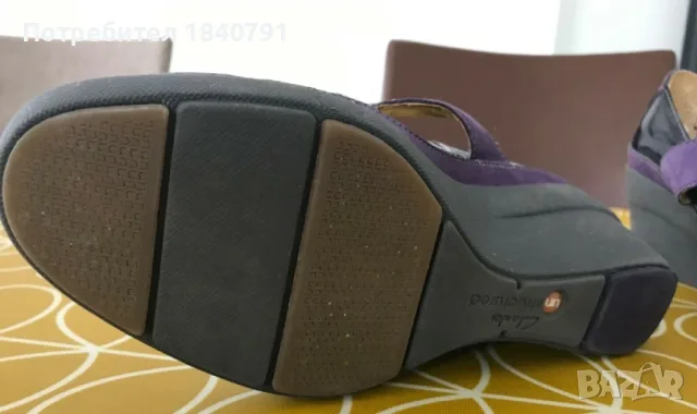 Clarks ‘Unstructured’- кожа, лачени, лилави - № 40, снимка 11 - Дамски ежедневни обувки - 56112505