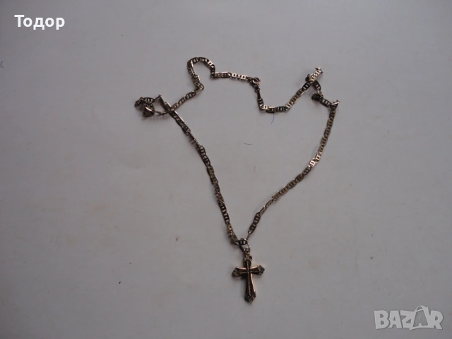 Позлатено колие верижка с кръст 750 C@G, снимка 9 - Колиета, медальони, синджири - 53062924