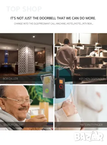 Звънец 5 км обхват с два мобилни приемника- радиостанции CRONY T-368D, снимка 6 - Други - 49156952