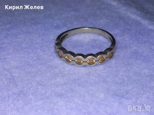 Стар СКЪПОЦЕНЕН СРЕБЪРЕН ПРЪСТЕН СРЕБРО 925 АНГЛИЯ с ЮВЕЛИРНО ФАСЕТИРАН ЖЪЛТ ЗЛАТЕН ТОПАЗ 39895, снимка 16 - Пръстени - 42638207
