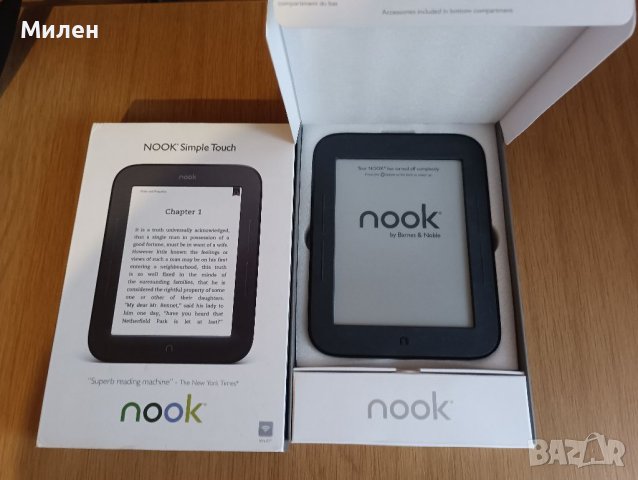 Ел. четец B&N NOOK Simple Touch 6" E-ink e-reader - NOOK електронен четец