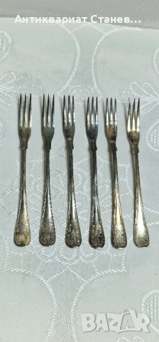 Комплект малки посребрени вилички , снимка 11 - Прибори за хранене, готвене и сервиране - 52305042