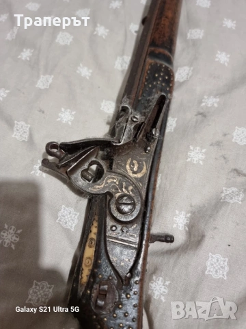 Стара кремъчна пушка от 19 век, снимка 3 - Антикварни и старинни предмети - 53896879