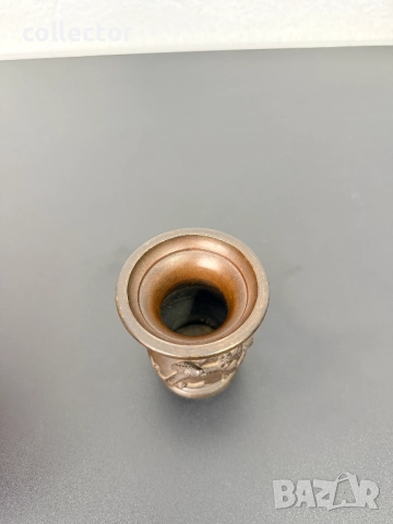 Китайска бронзова ваза / вазичка от XX век. №7792, снимка 7 - Антикварни и старинни предмети - 52927341