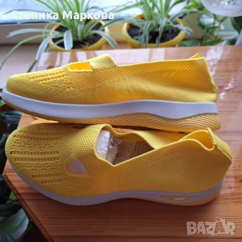 Нови дишащи обувки в жълто, снимка 4 - Дамски ежедневни обувки - 52562659