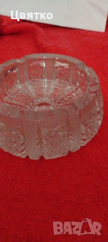 Кристален пепелник чешки. Масивен., снимка 3 - Декорация за дома - 40372158