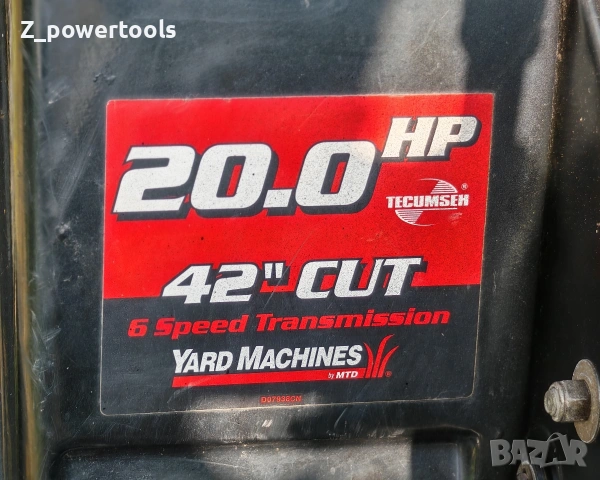 Тракторна косачка MTD Yard Machines – 20 к.с., снимка 7 - Градинска техника - 54164923