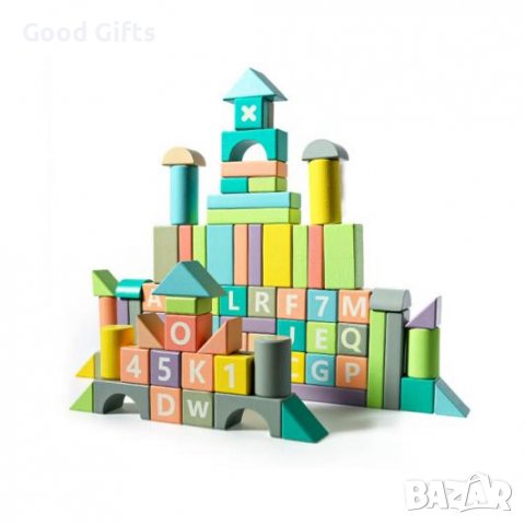 ДЕТСКИ ДЪРВЕНИ КУБЧЕТА , 90 ЕЛЕМЕНТА