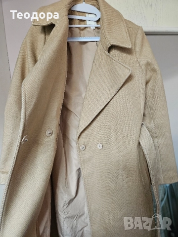 Палто H&M бежово размер 40 / M , снимка 2 - Палта, манта - 52748138