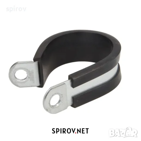 P‑скоба за кабели и маркучи метална с гумена подложка (6–70 mm), снимка 10 - Части - 55733432