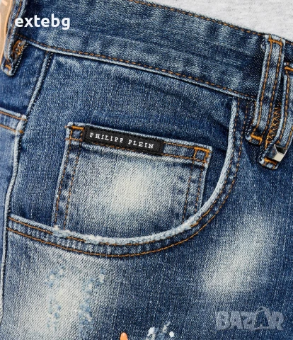 PHILIPP PLEIN оригинални сини мъжки дънки разм.40, снимка 6 - Дънки - 51280433