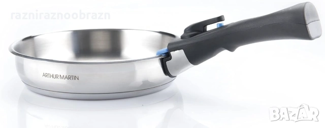 Комплект за готвене Arthur Martin 10 части, с подвижна дръжка Inox 18/10, снимка 5 - Съдове за готвене - 52795277