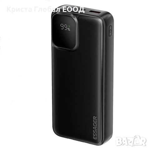Преносима батерия Essager ES-D023 PD 20000 mAh с 2 вградени кабела Lightning, Type-C, снимка 5 - Външни батерии - 51707984