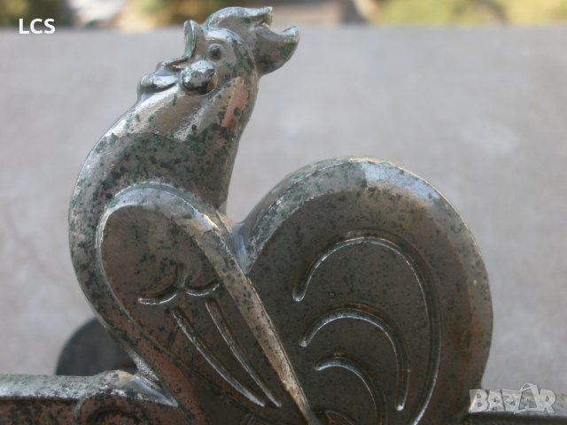 СТАРА ЕМБЛЕМА ФРЕНСКА ФУТБОЛНА ФЕДЕРАЦЯ ПЕТЕЛ АВТО БАДЖ, снимка 3 - Антикварни и старинни предмети - 37629415