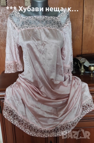 💕Разкошна сатенена нощница 2ХЛ.💕Луксозни Секси нощнички S,сатенен комплект три части M💕, снимка 11 - Нощници - 46287924