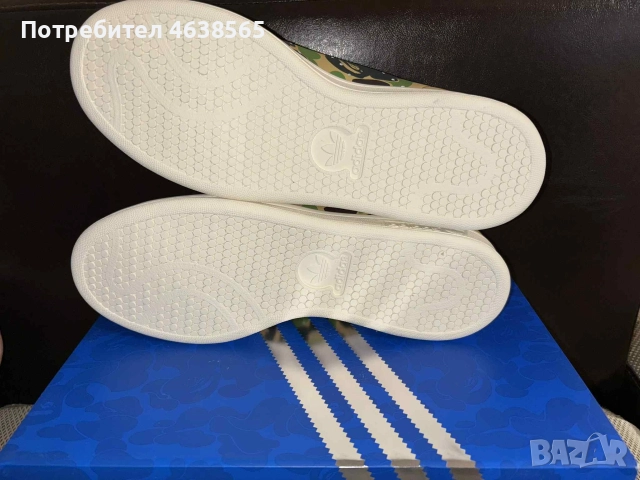 Нови обувки на ADIDAS STAN SMITH BAPE ABC CAMO, снимка 5 - Спортни обувки - 52566786