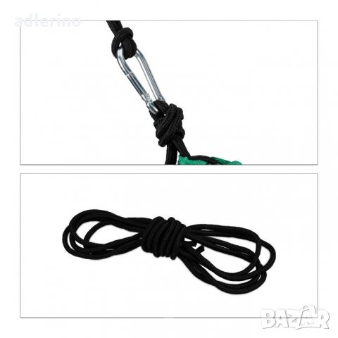 Хамак, люлка висящо легло, къмпинг люлка, хамак за пикник, хамак за градина, 200 кг, светло зелен цв, снимка 8 - Градински мебели, декорация  - 34394217