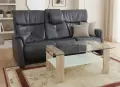 Релакс диван естествена кожа+маса, снимка 1