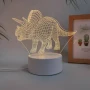 Холограмна 3D LED лампа Трицератопс, снимка 2