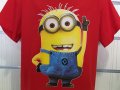 Нова детска тениска с трансферен печат на Миньон , снимка 3