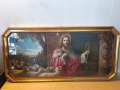 стара немска репродукция на Исус, снимка 1 - Антикварни и старинни предмети - 44637916