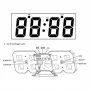 3D настолен часовник с аларма и термометър, снимка 8