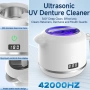 Ултразвукова почистваща машина AURTEC 42kHz с UV светлина, резервоар от неръждаема стомана 180 мл, снимка 4