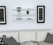 3 стенни рафта, бели, 60х15 см, етажерки, снимка 2