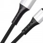 Кабел USB3.1 към USB Type C 1m Черна оплетка 3A Бързо Зареждане VCom SS001307 Cable USB/USB Type C M, снимка 4
