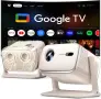 Смарт проектор Aurzen Boom Mini, Google TV, 1080P, 4K, 500 ANSI, WiFi, Bluetooth, снимка 1