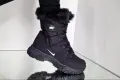 Дамски зимни боти с пух Nike черни , снимка 2