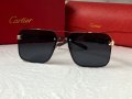 Cartier висок клас мъжки слънчеви очила с дървени дръжки, снимка 6