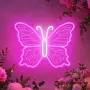 LED неонова пеперуда с USB захранване и регулируема яркост, снимка 3